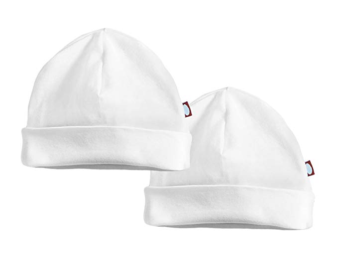 City Threads Unisex Baby Beanie Cap Hat 2-Pack 100% Cotton Newborn Infant