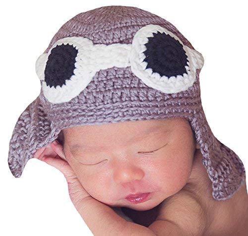 Melondipity's Aviator Pilot Newborn Boy Hand Knit Hat