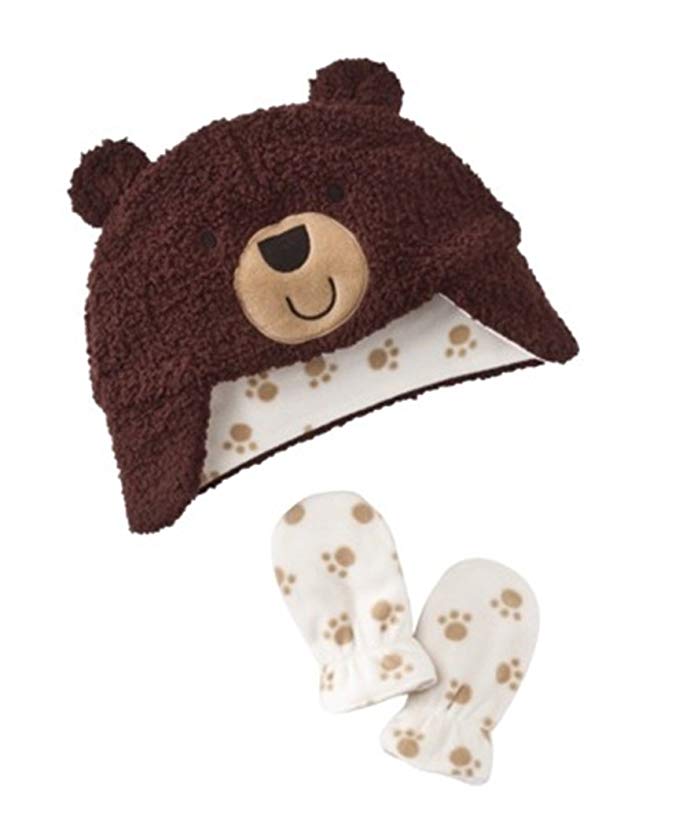 Just One You by Carter's Boys Hat and Mitten Set - Bear