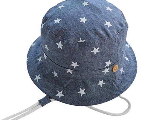 TANGDA Baby Toddler Fisherman Hat Cool Star Pattern Jean Sunhat With Chin Strap Review