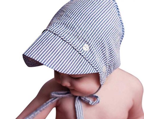 Huggalugs Baby Boys Classic Seersucker Bonnet In 3 Color Choices Review