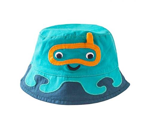 Boys Cotton Floppy Bucket Hat with Strap Cartoon Sun Protection Cap(1-6T) Review