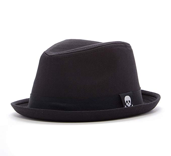 Born To Love Boy's Fedora Hat With Skull