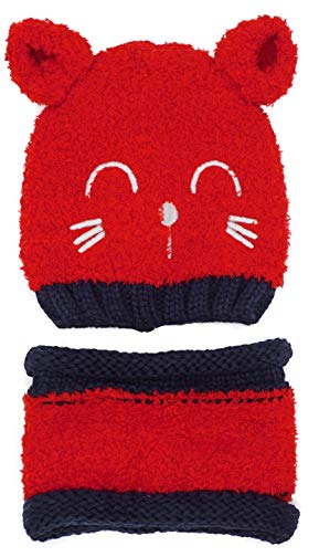 Bienvenu Baby Boy's Girl's Winter Warm Soft Crochet Beanie Hat Circle Scarf 2 Pieces Set