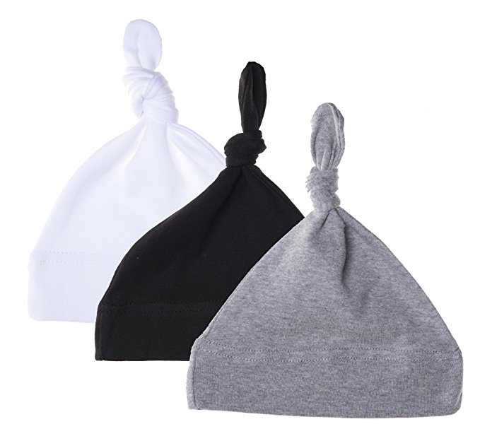 Mato & Hash Unisex Baby 100% Cotton Adjustable Knot Hat