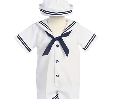 Lito Baby Boys White Navy Sailor Romper Hat Outfit Set 3M-24M Review