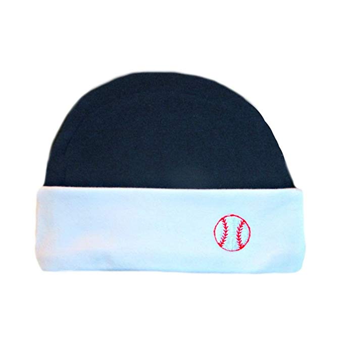 Jacqui's Baby Boys' Blue and White Baseball Hat