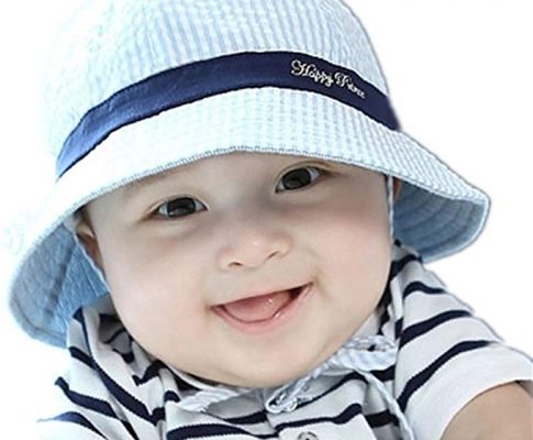 Toddler Infant hats,Unisex Baby Kid Child Summer Sun Protection Outdoor Beach Bucket Cap Hat for 0-3-6-12 months Review