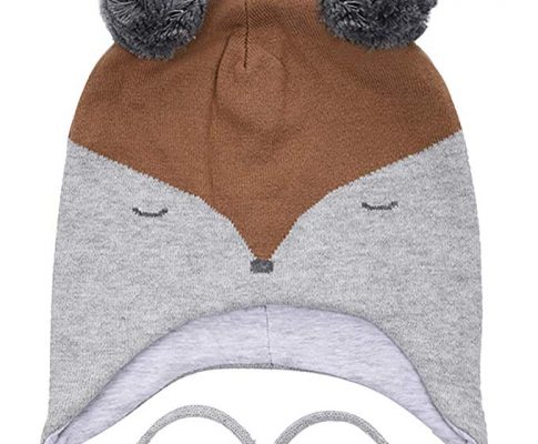 Eriso Toddler Baby Fox Hat Mittens Set Little Kids Knit Winter Caps Review