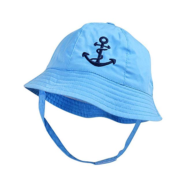 IMLECK Baby Reversible Bucket Cartoon Pirate Sun Protection Hat