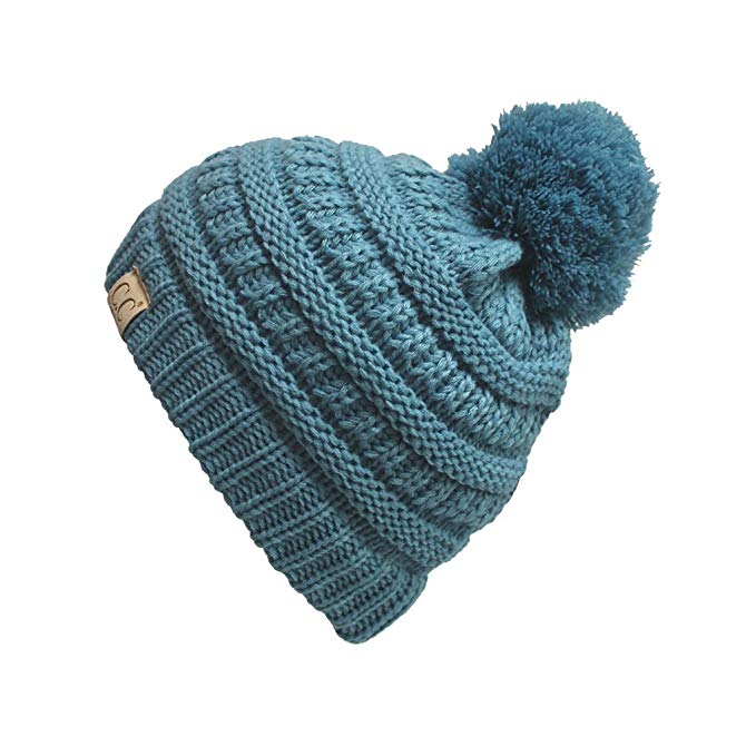 BYSUMMER C.C Kids Baby,Toddler and Children PomPom Knit Winter Beanie Hat