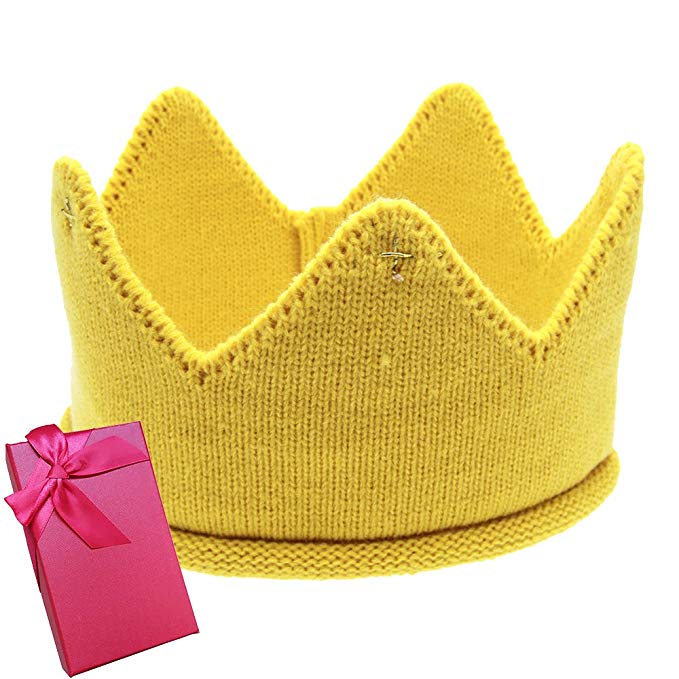 Elesa Miracle Baby Boy Girl Crown Hat Baby Boy Birthday Hat Toddler Knit Crochet Warm Beanie Cap