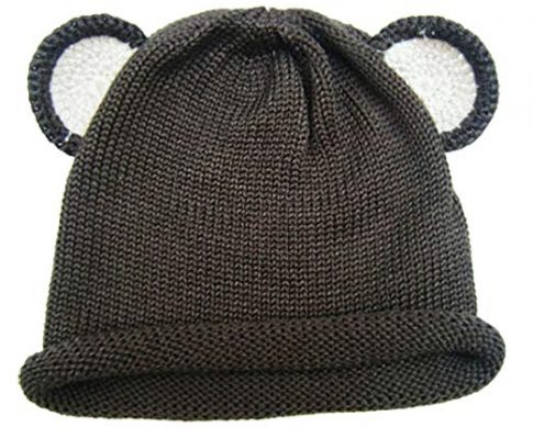 Cute Baby Beanie Hat 0-6m Soft Luxurious Cotton Knit – Brown Bear Ear Hat Review