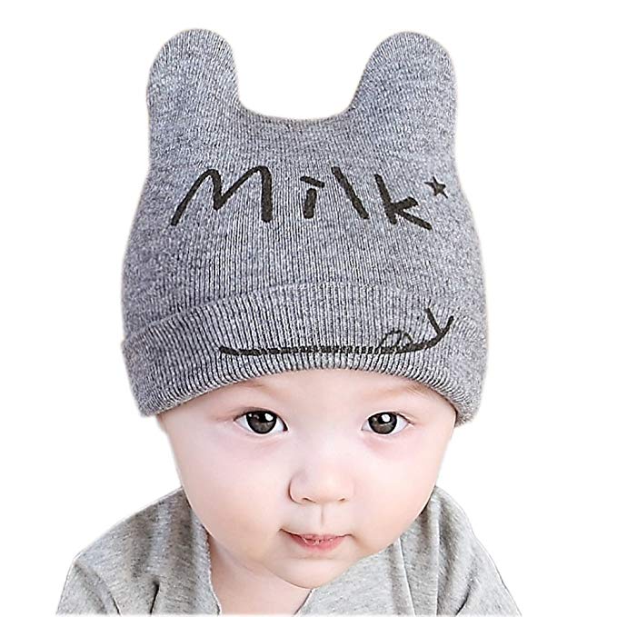 GZMM Unisex Newborn Baby Warm Fashion Soft Knit Hat Beanie Cap