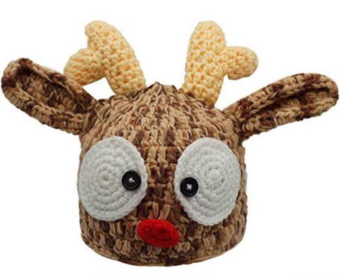 Christmas Santa’s Reindeer Crochet Toddler Baby Hat Beanie Photo Prop Review