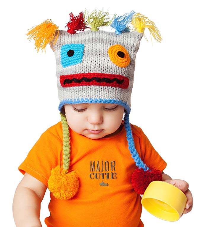 Huggalugs Baby and Toddler Robot Beanie Hat