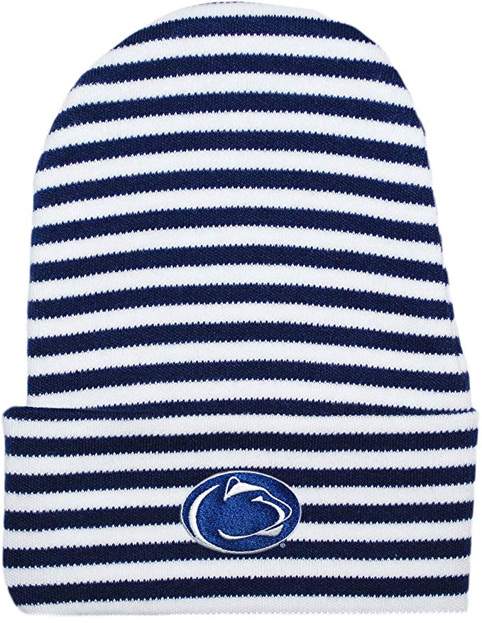 Creative Knitwear Pennsylvania State University Nittany Lions Striped Newborn Knit Cap