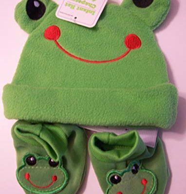 Infant Animal Hat and Booties Set ~ Frog (One Size Fits All) Review
