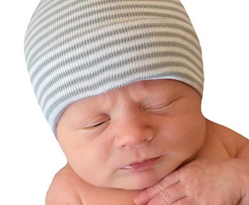 Melondipity Grey and White Striped Newborn Hospital Baby Hat Review