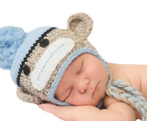 Melondipity’s Baby Light Blue and Tan Sock Monkey Hat for Babies and Toddlers Review