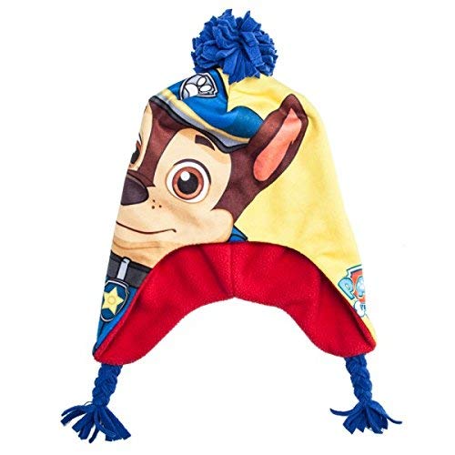 PAW Patrol Chase Nickelodeon Winter Hat With Ear Flaps Blue Toddler 2T-4T