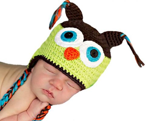 Melondipity Boys Crochet Owl Newborn Baby Hat – Soft Brown, Green Infant Beanie Review