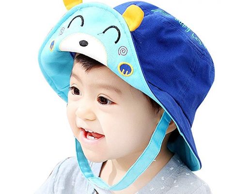 IMLECK Spring New Unisex Baby Bear Solid Flap Sun Protection Hat UPF 50+ – 2018 Best Gift in USA Review