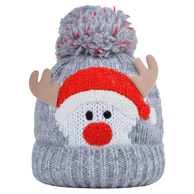 Fascigirl Boys Girls Christmas Baby Winter Warm Knit Hat for Kid Infant Toddler Santa Knit Cap