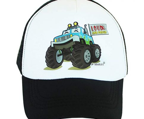 JP DOoDLES Monster Truck on Kids Trucker Hat. Available in Baby, Toddler, and Youth Sizes. Review