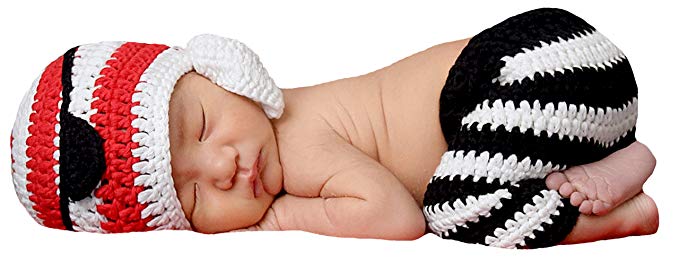 Melondipity's Pirate Baby Hat and Pant Diaper Cover Set - Newborn Boys